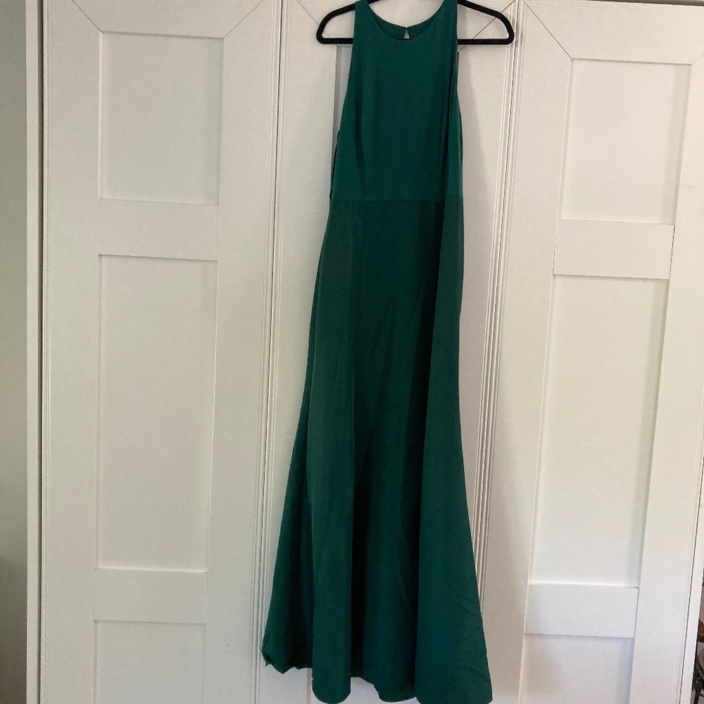 Alfred Sung Jersey Bodice Mikado Trumpet Gown